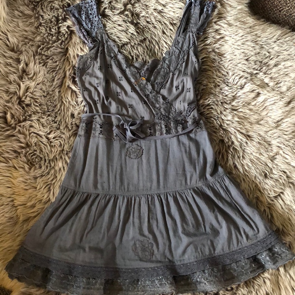 Free people eyelet mini dress